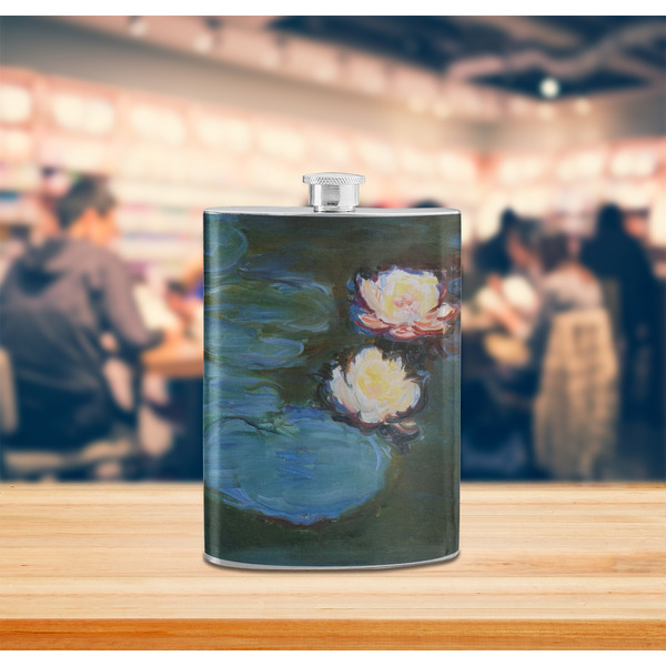 Water Lilies #2 Stainless Steel Flask - LIFESTYLE 2