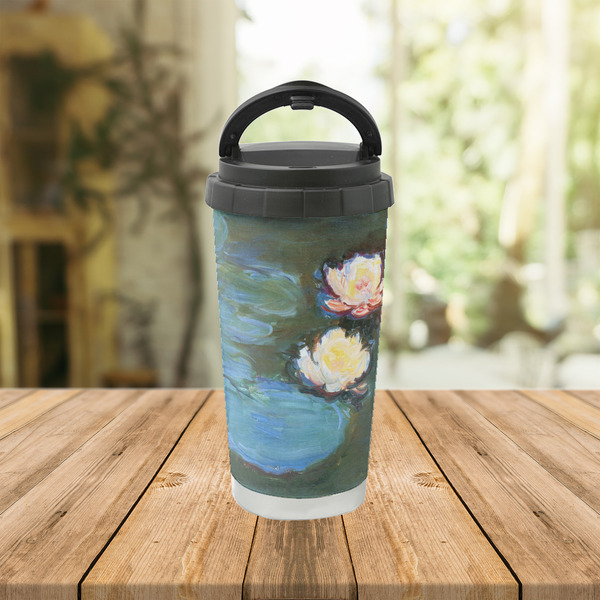 Water Lilies #2 Stainless Steel Travel Cup Lifestyle
