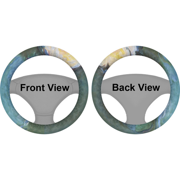 Water Lilies #2 Steering Wheel Cover- Front and Back