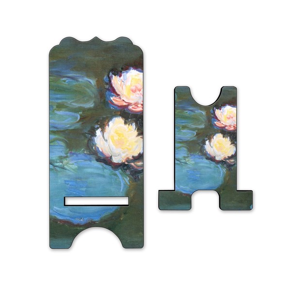 Water Lilies #2 Stylized Phone Stand - Front & Back - Small