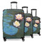 Water Lilies #2 3 Piece Luggage Set - 20" Carry On, 24" Medium Checked, 28" Large Checked