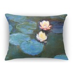 Water Lilies #2 Rectangular Throw Pillow Case - 12"x18"