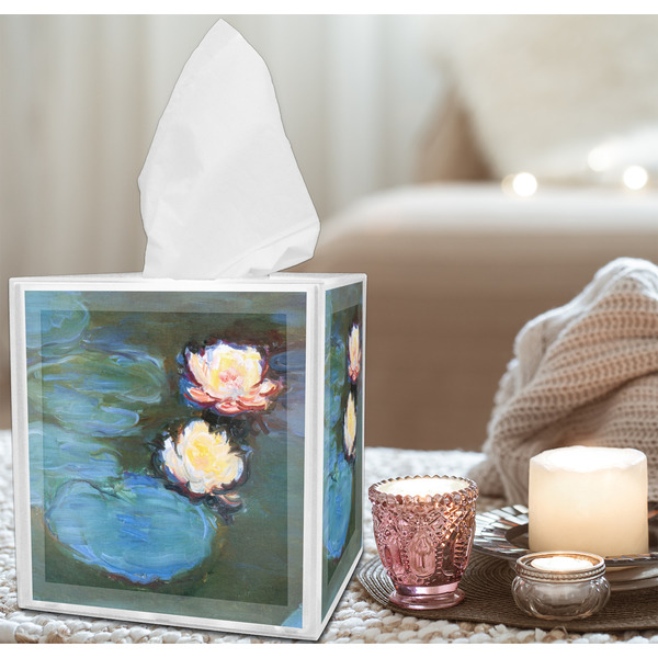 Water Lilies #2 Tissue Box - LIFESTYLE