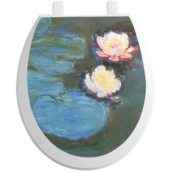 Water Lilies #2 Toilet Seat Decal - Round