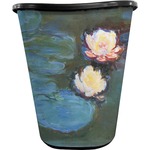 Water Lilies #2 Waste Basket - Single Sided (Black)