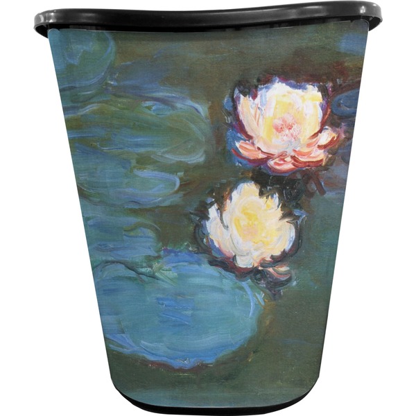 Water Lilies #2 Trash Can Black