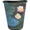 Water Lilies #2 Trash Can Black