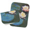 Water Lilies #2 Two Rectangle Burp Cloths - Open & Folded