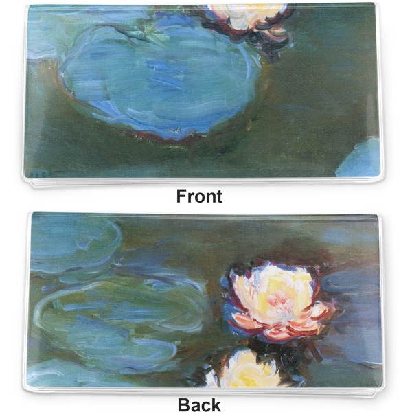 Water Lilies #2 Vinyl Check Book Cover - Front and Back