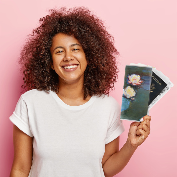 Water Lilies #2 Vinyl Document Holder - LIFESTYLE