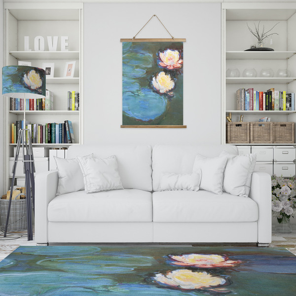 Water Lilies #2 Wall Hanging Tapestry - Portrait - IN CONTEXT