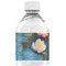 Water Lilies #2 Water Bottle Labels - Custom Sized