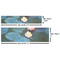 Water Lilies #2 Water Bottle Labels w/ Dimensions