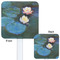 Water Lilies #2 White Plastic Stir Stick - Double Sided - Approval