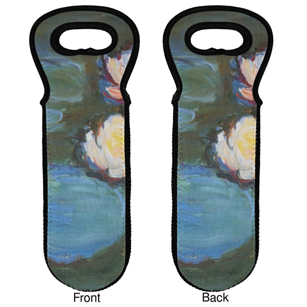 Water Lilies #2 Wine Tote Front & Back