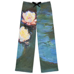 Water Lilies #2 Womens Pajama Pants - L