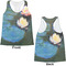 Water Lilies #2 Womens Racerback Tank Tops - Medium - Front and Back