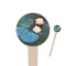 Water Lilies #2 4" Round Wooden Food Picks - Single Sided