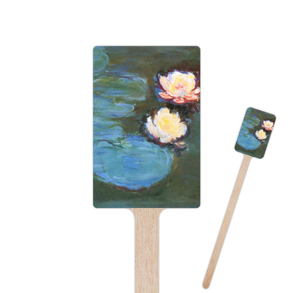 Custom Water Lilies #2 6.25" Rectangle Wooden Stir Sticks - Double Sided