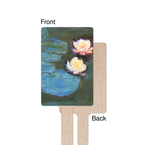 Water Lilies #2 Wooden 6.25" Stir Stick - Rectangular - Single - Front & Back