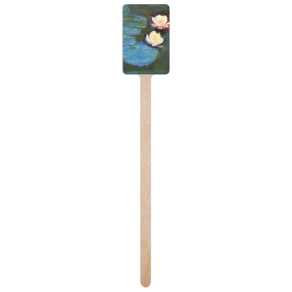 Water Lilies #2 Wooden 6.25" Stir Stick - Rectangular - Single Stick