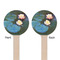 Water Lilies #2 Wooden 6" Stir Stick - Round - Double Sided - Front & Back