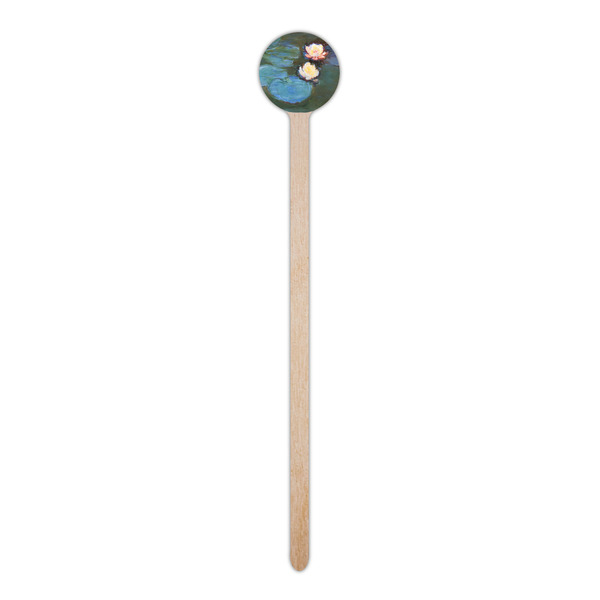 Water Lilies #2 Wooden 6" Stir Stick - Round - Single Stick