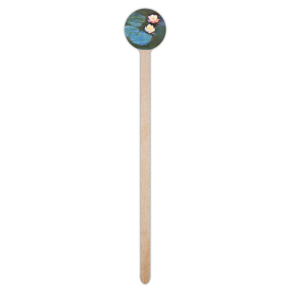 Water Lilies #2 Wooden 7.5" Stir Stick - Round - Single Stick