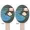 Water Lilies #2 Wooden Food Pick - Oval - Double Sided - Front & Back