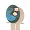 Water Lilies #2 Wooden Food Pick - Oval - Single Sided - Front & Back
