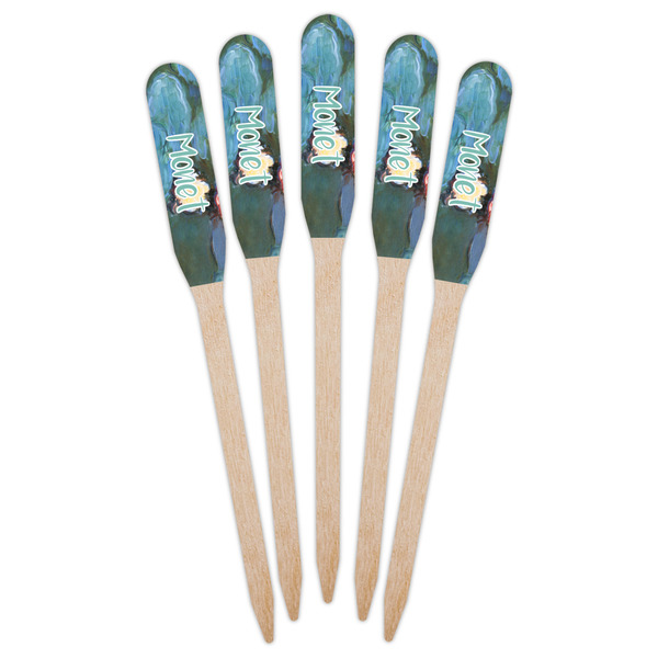 Water Lilies #2 Wooden Food Pick - Paddle - Fan View