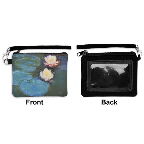 Water Lilies #2 Wristlet ID Cases - Front & Back