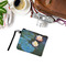 Water Lilies #2 Wristlet ID Cases - LIFESTYLE