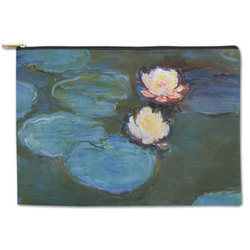 Water Lilies #2 Zipper Pouch - Large - 12.5"x8.5"