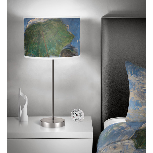 Promenade Woman 13 inch drum lamp shade - in room
