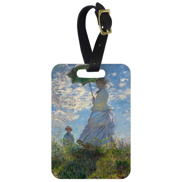 Custom Promenade Woman by Claude Monet Metal Luggage Tag
