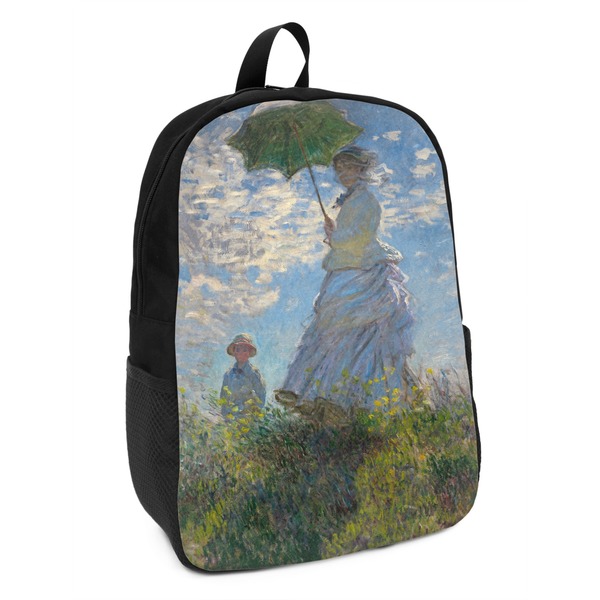 Custom Promenade Woman by Claude Monet Kids Backpack
