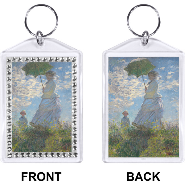 Promenade Woman Bling Keychain (Front + Back)