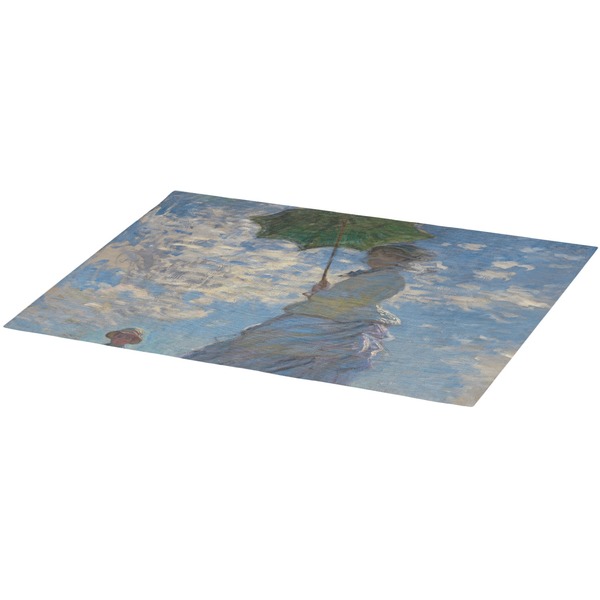 Promenade Woman Burlap Placemat (Angle View)