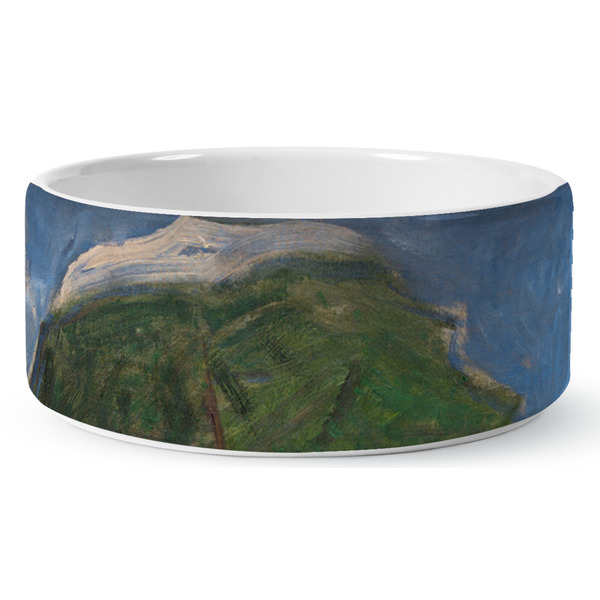 Custom Promenade Woman by Claude Monet Ceramic Dog Bowl