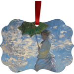 Promenade Woman by Claude Monet Metal Frame Ornament - Double Sided