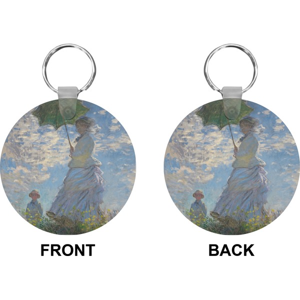 Promenade Woman Circle Keychain (Front + Back)