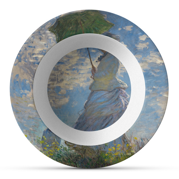 Custom Promenade Woman by Claude Monet Plastic Bowl - Microwave Safe - Composite Polymer