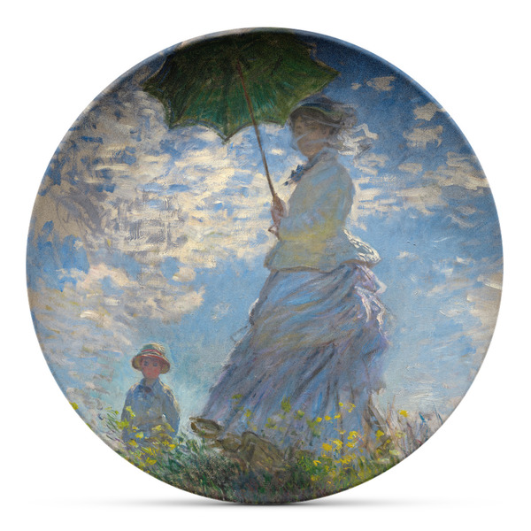 Custom Promenade Woman by Claude Monet Microwave Safe Plastic Plate - Composite Polymer