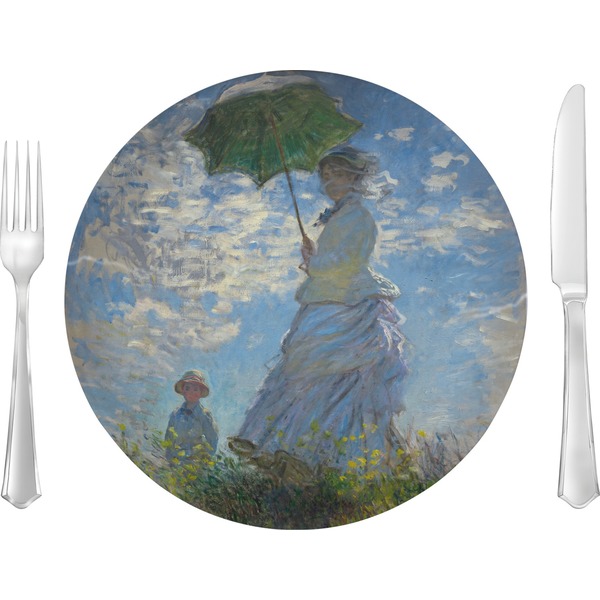 Custom Promenade Woman by Claude Monet 10" Glass Lunch / Dinner Plates - Single or Set