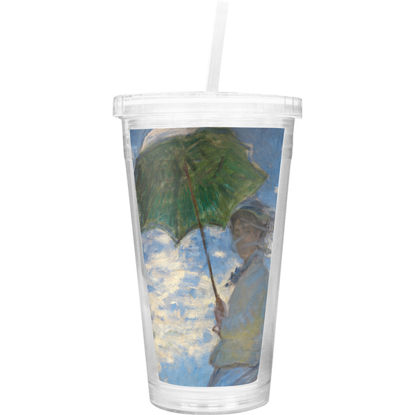 Custom Promenade Woman by Claude Monet Double Wall Tumbler with Straw