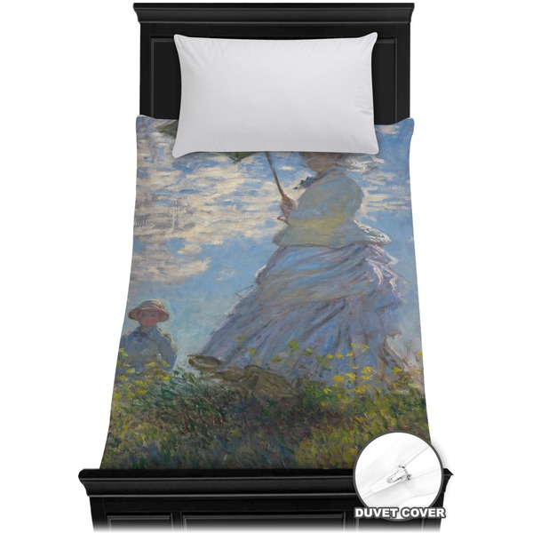 Custom Promenade Woman by Claude Monet Duvet Cover - Twin