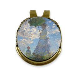 Promenade Woman by Claude Monet Golf Ball Marker - Hat Clip - Gold