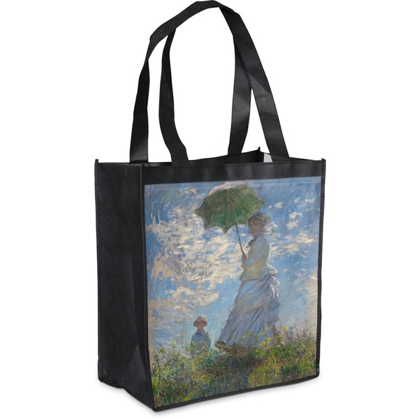 Custom Promenade Woman by Claude Monet Grocery Bag