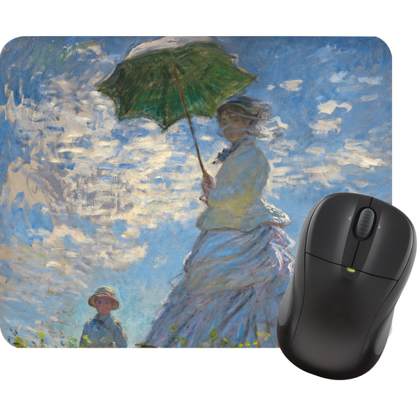 Custom Promenade Woman by Claude Monet Rectangular Mouse Pad
